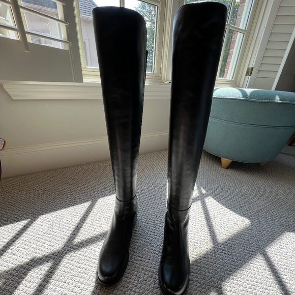 Stuart Weitzman 5050 Black Napa Boots, 9.5M - Picture 4 of 16